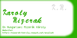 karoly mizerak business card