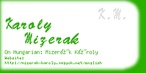 karoly mizerak business card